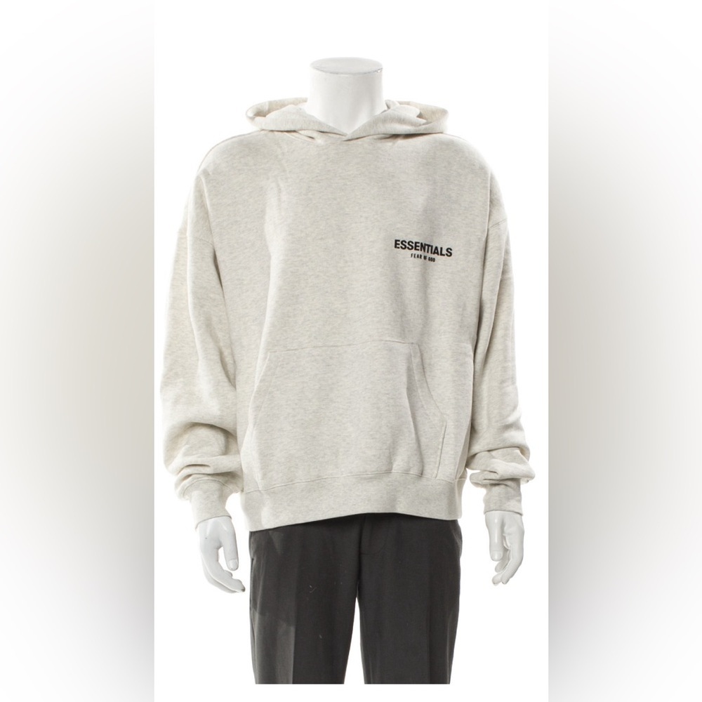 ESSENTIALS FEAR OG GOD LIGHT OATMEAL PULLOVER HOODIE - Picture 2 of 10